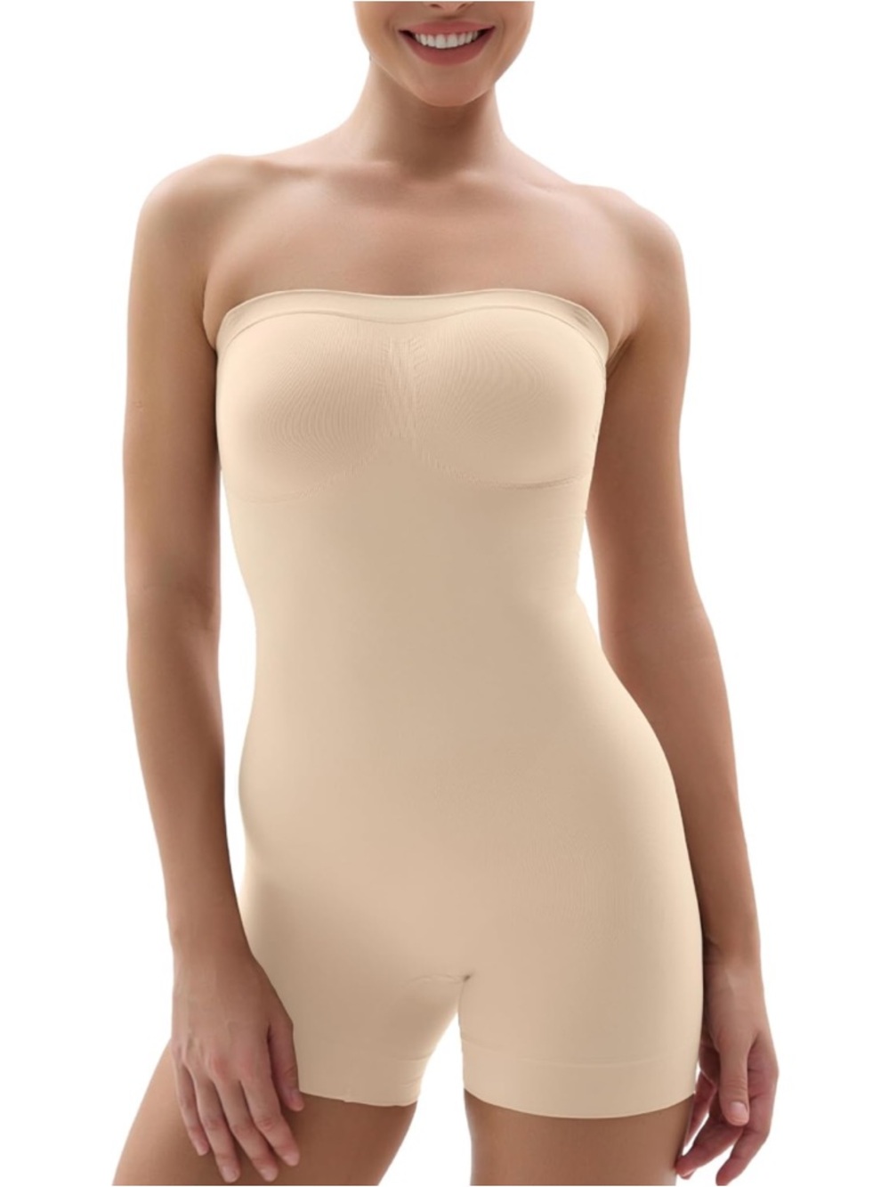 Shaperx Strapless Shortie Bodysuit
